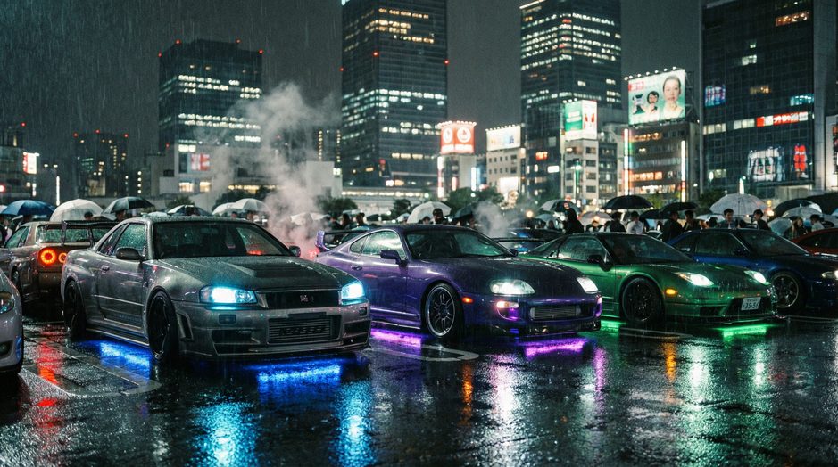 玩物社区夜间车聚